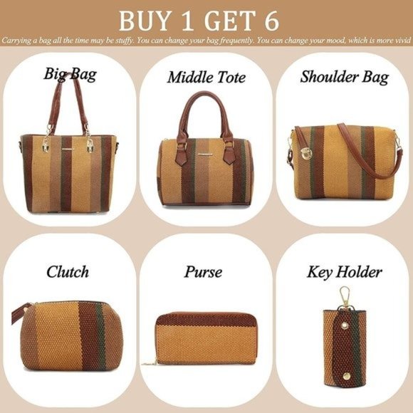 New 6 in 1 bundle * Designer Purses and Handbags - Picture 8 of 9